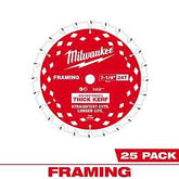 Milwaukee 48-40-2740 Circular Saw Blade, 7-1/4 in Dia, 5/8 in Arbor, 24-Teeth, Carbide Cutting Edge